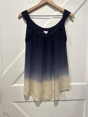 Postmark Anthropologie 100% Silk Sleeveless Ombre Tank, US 4
